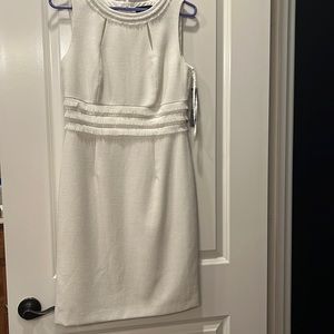 White Tahari tweed cocktail dress - never worn, new with tags